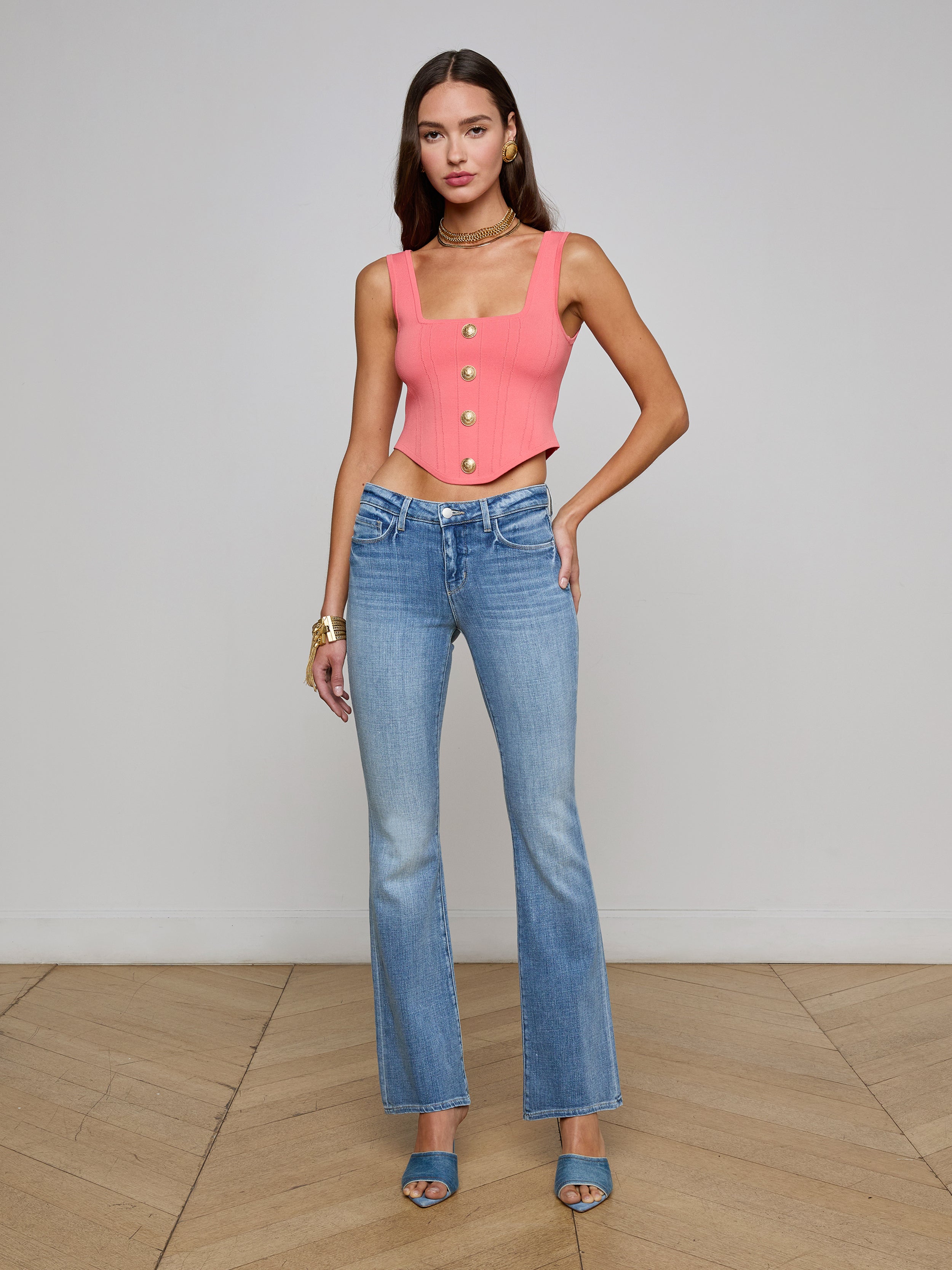 Cara Low-Rise Bootcut Jean jean L'AGENCE