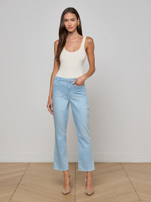 Noya Cropped Slim Flare Jean