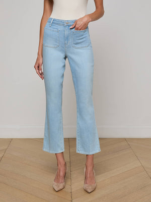 Noya Cropped Slim Flare Jean