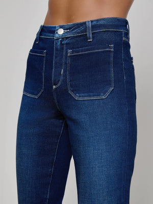 Noya Cropped Slim Flare Jean