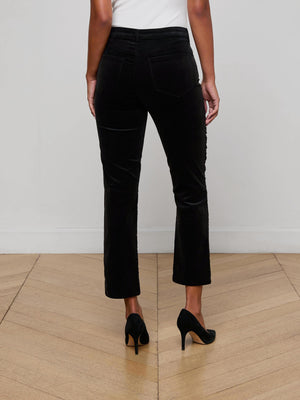 Celestia Velvet Slim-Leg Jean