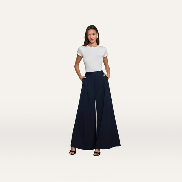 Chelsy Wide-Leg Pant in Midnight | L'AGENCE