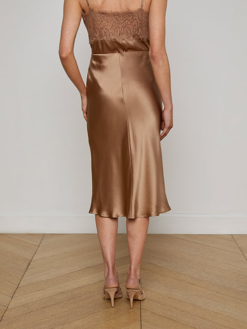 Perin Silk Midi Skirt