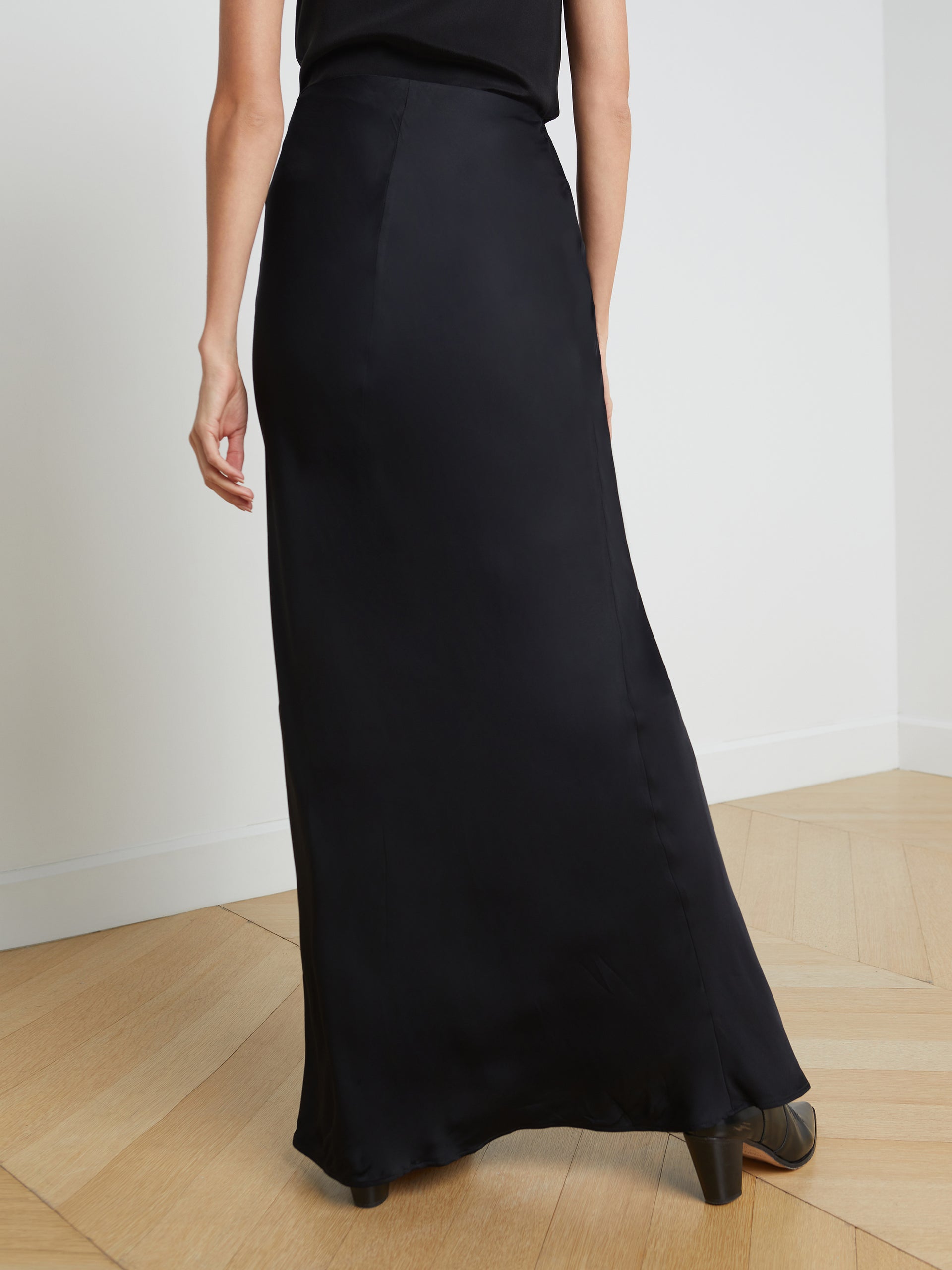 Zeta Satin Maxi Skirt skirt L'AGENCE