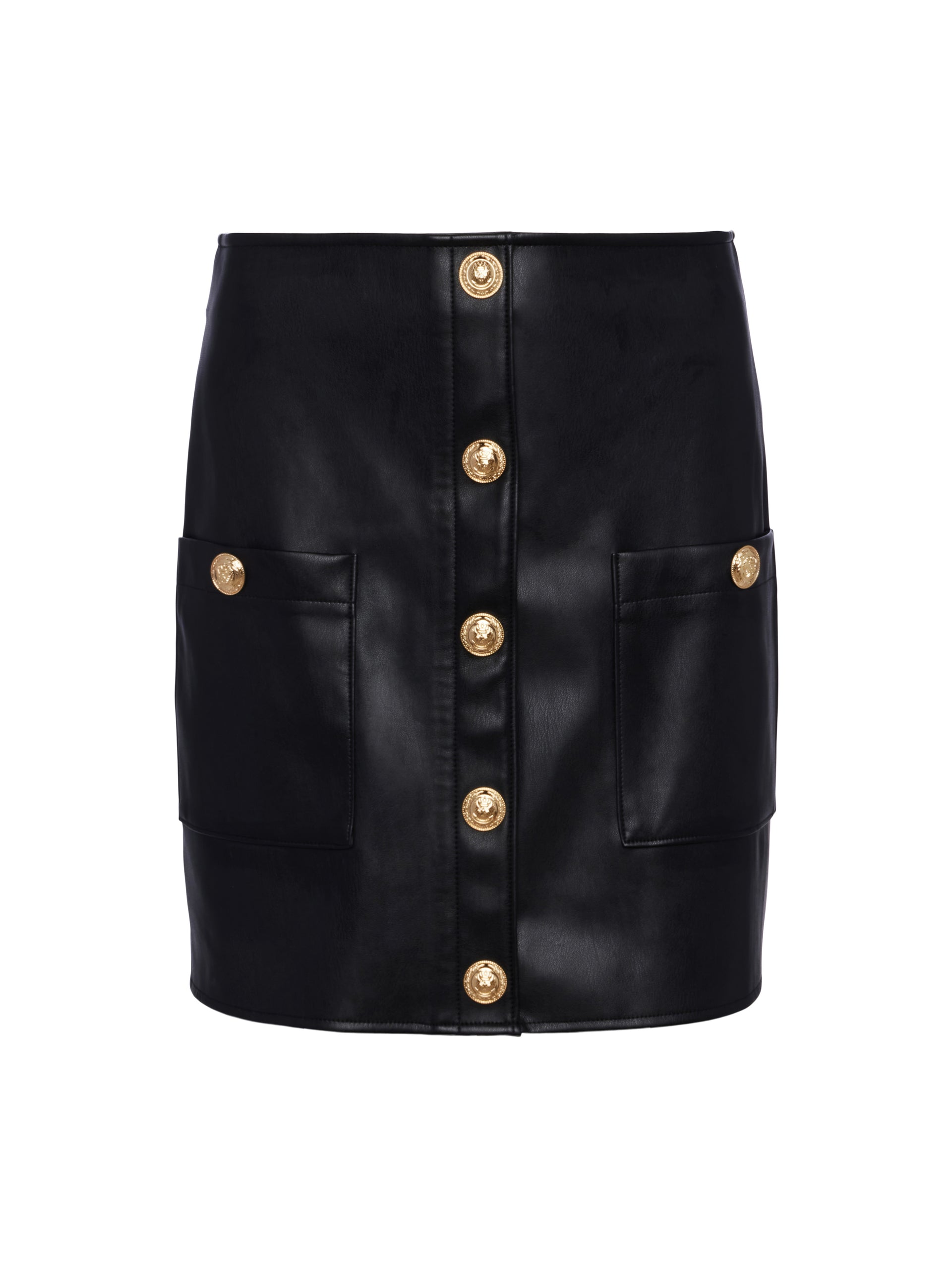 Truman Vegan Leather Mini Skirt skirt L'AGENCE   