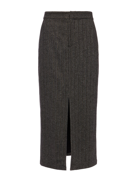 Madonna Pinstriped Midi Skirt preorder L'AGENCE   