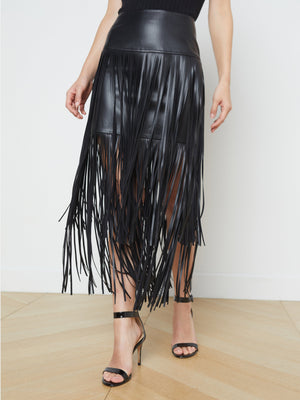 Karolina Fringe Skirt skirt L'AGENCE   