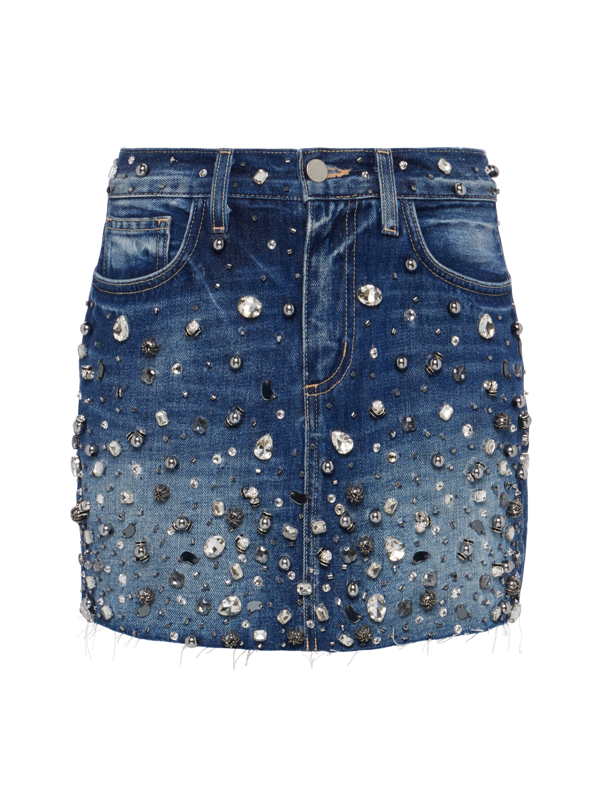 Paris Crystal Mini Skirt skirt L'AGENCE   