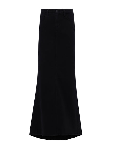 L'AGENCE Kailani Denim Skirt in Saturated Black