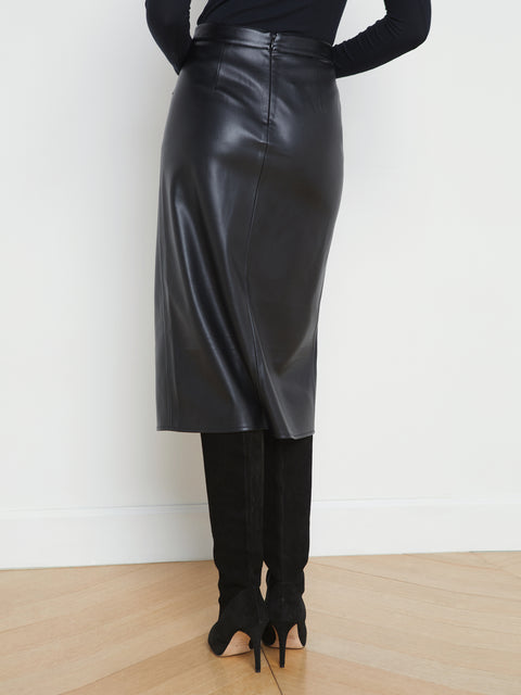 Maternity Faux Leather Skirt
