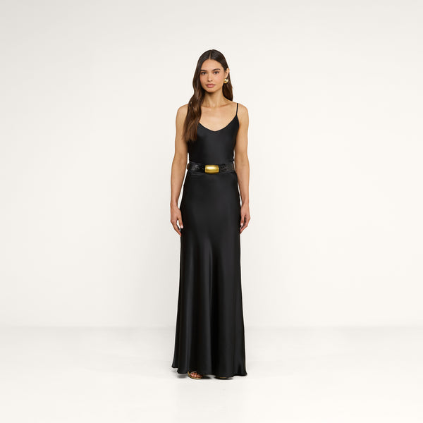 Ryker Silk Maxi Skirt in Black | L'AGENCE