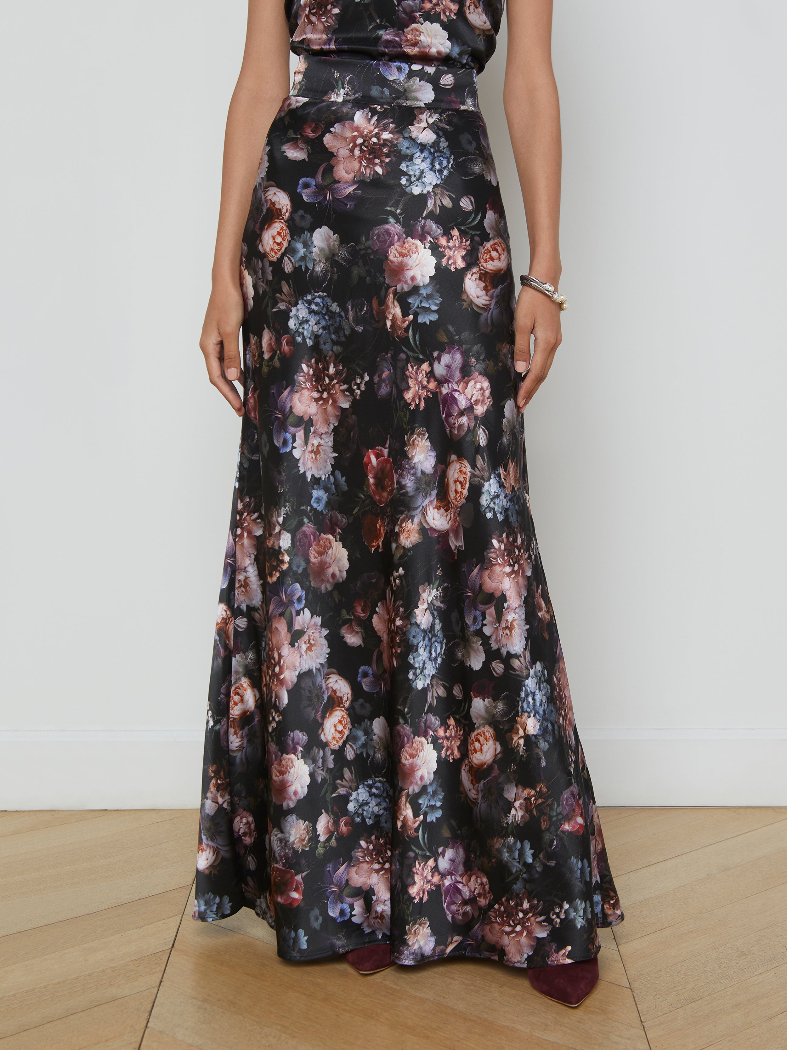 Ryker Silk Maxi Skirt skirt L'AGENCE Sale