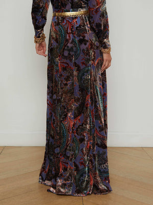 Luca Velvet Maxi Skirt skirt L'AGENCE Sale