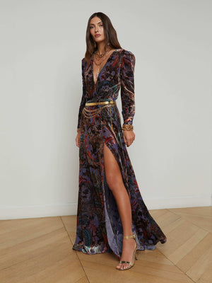 Luca Velvet Maxi Skirt skirt L'AGENCE Sale