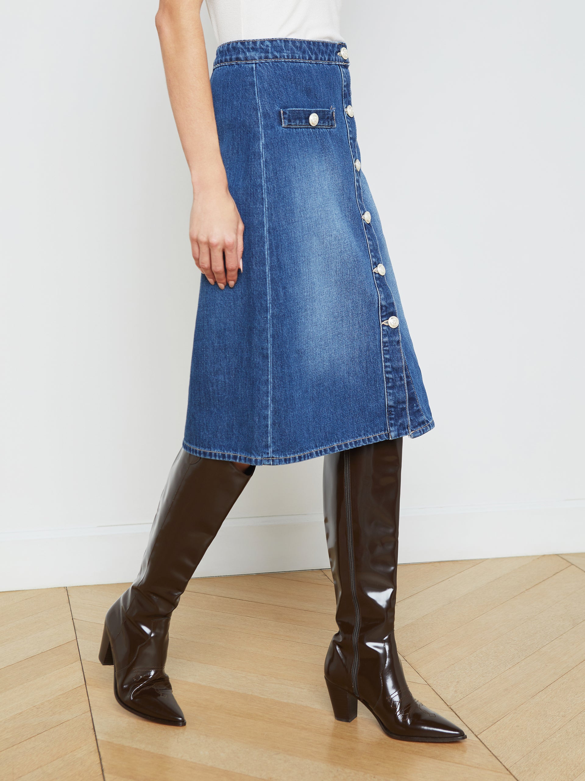 Landry Denim Skirt skirt L'AGENCE Sale   