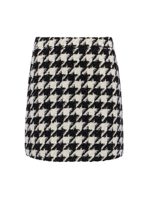 Marseille Houndstooth Mini Skirt skirt L'AGENCE   