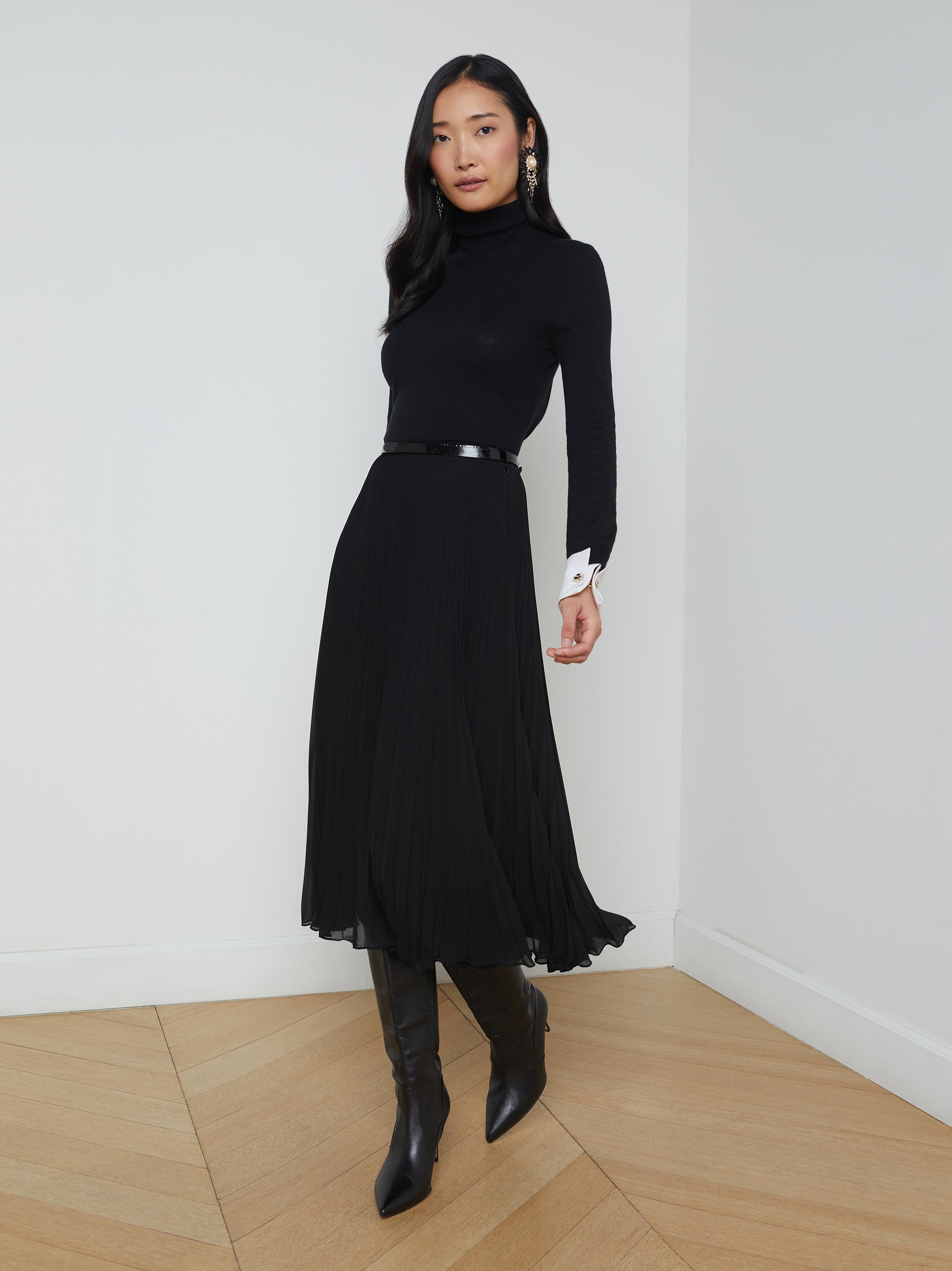 Fernanda Pleated Skirt skirt L'AGENCE   