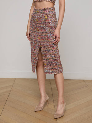 Gonna midi tweed tai