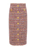 Gonna midi tweed tai