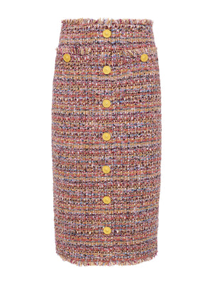 Gonna midi tweed tai