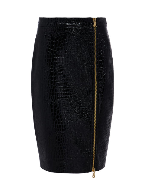 Cannes Vegan Leather Pencil Skirt coming soon L'AGENCE   