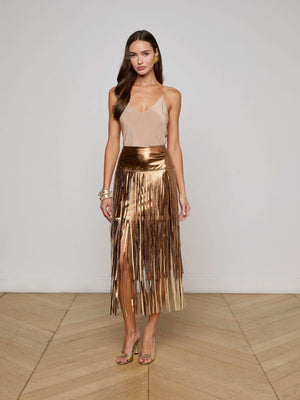Karolina Fringe Skirt skirt L'AGENCE