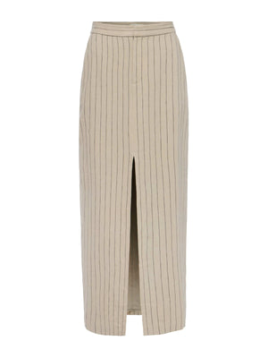 Maceline Pinstriped Maxi Skirt skirt L'AGENCE