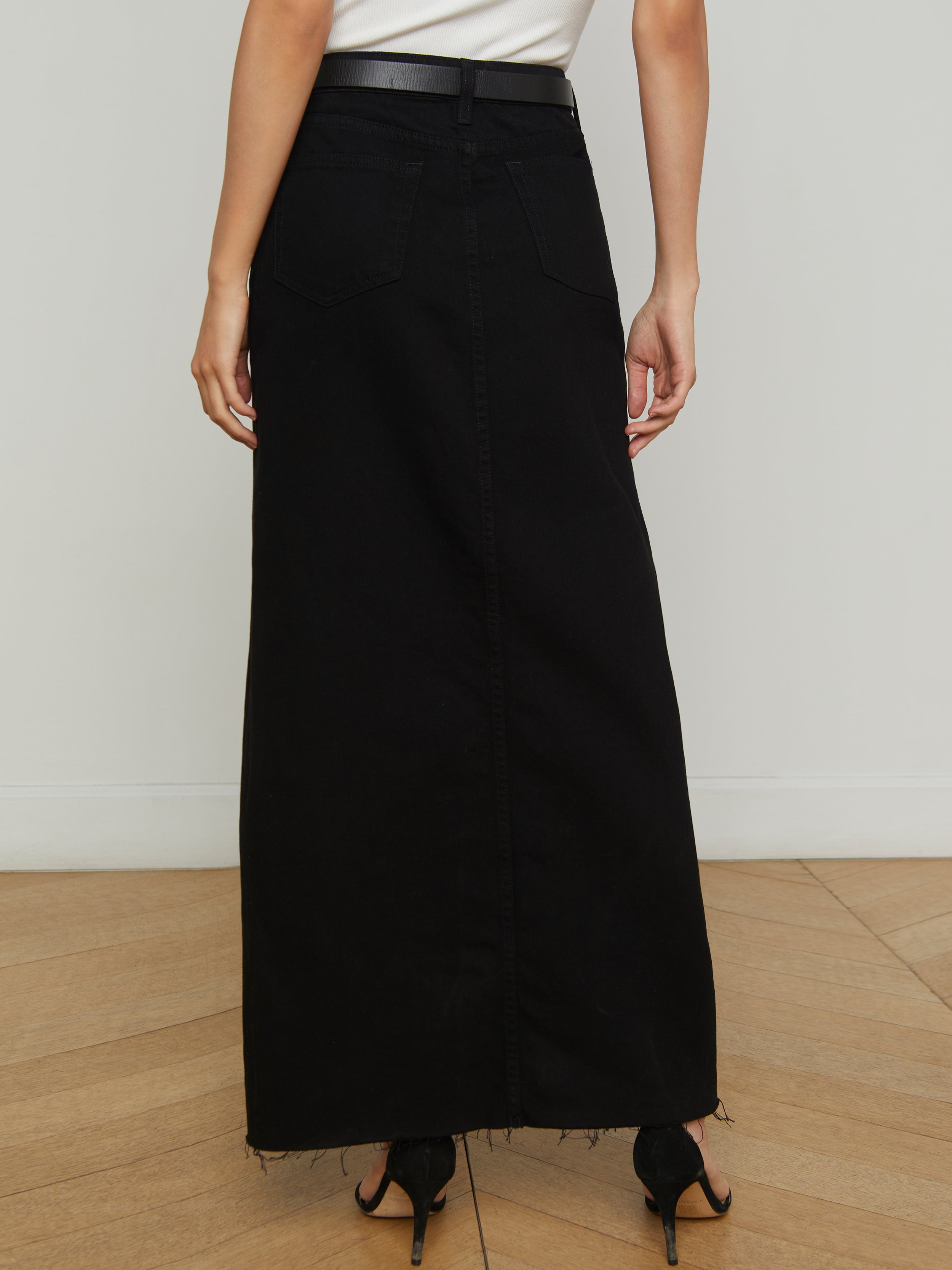 Rysa Denim Maxi Skirt skirt L'AGENCE