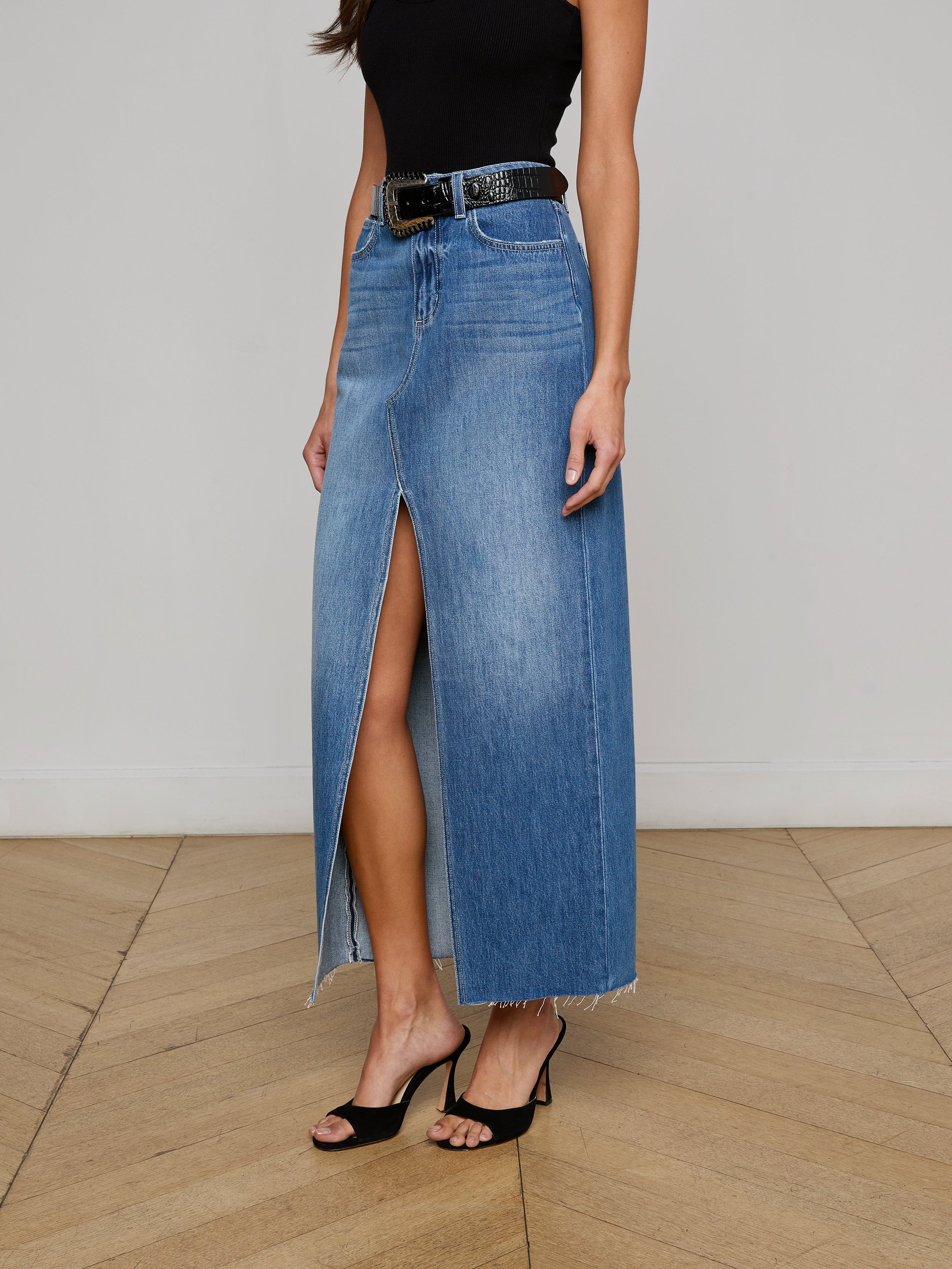 Rysa Denim Maxi Skirt