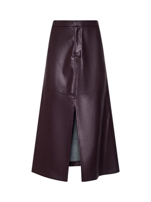 Jupe midi en cuir végétalien Robyn Vegan