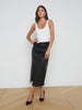 Lilou Vegan Leather Skirt skirt L'AGENCE Sale   