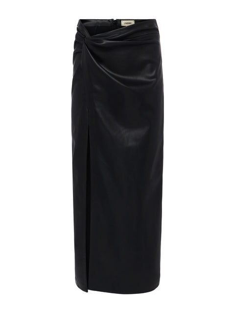 Lilou Vegan Leather Skirt skirt L'AGENCE Sale   