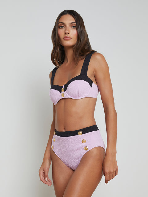 Vanessa High-Waisted Bikini Bottom swim L'AGENCE   