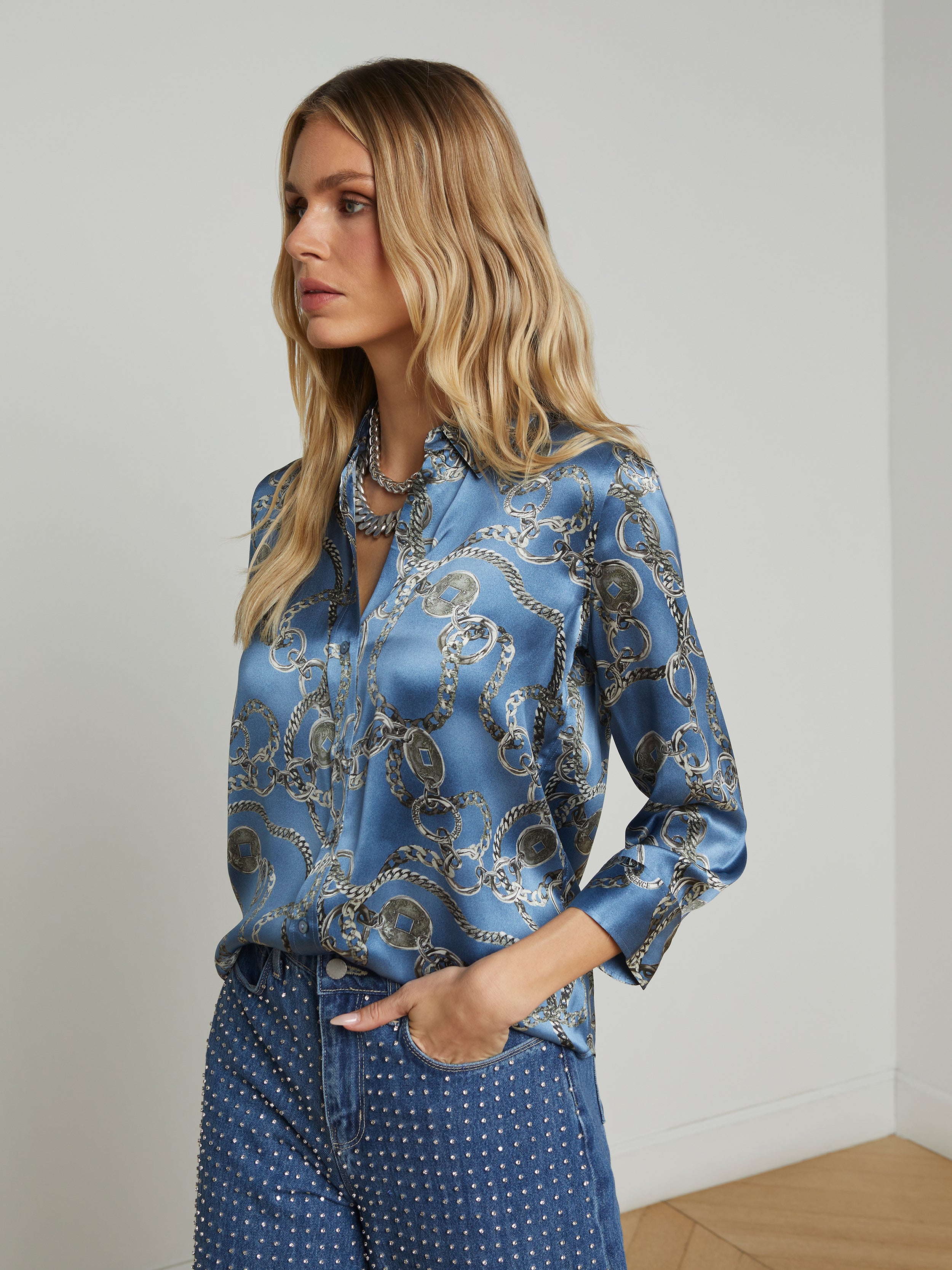 Dani Silk Blouse blouse L'AGENCE