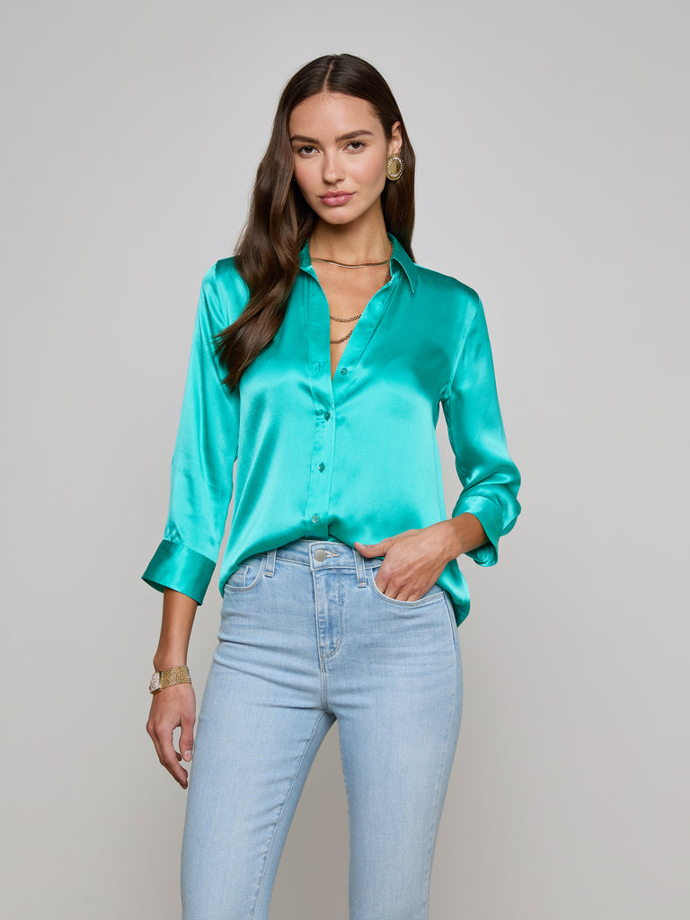 Dani Silk Blouse blouse L'AGENCE