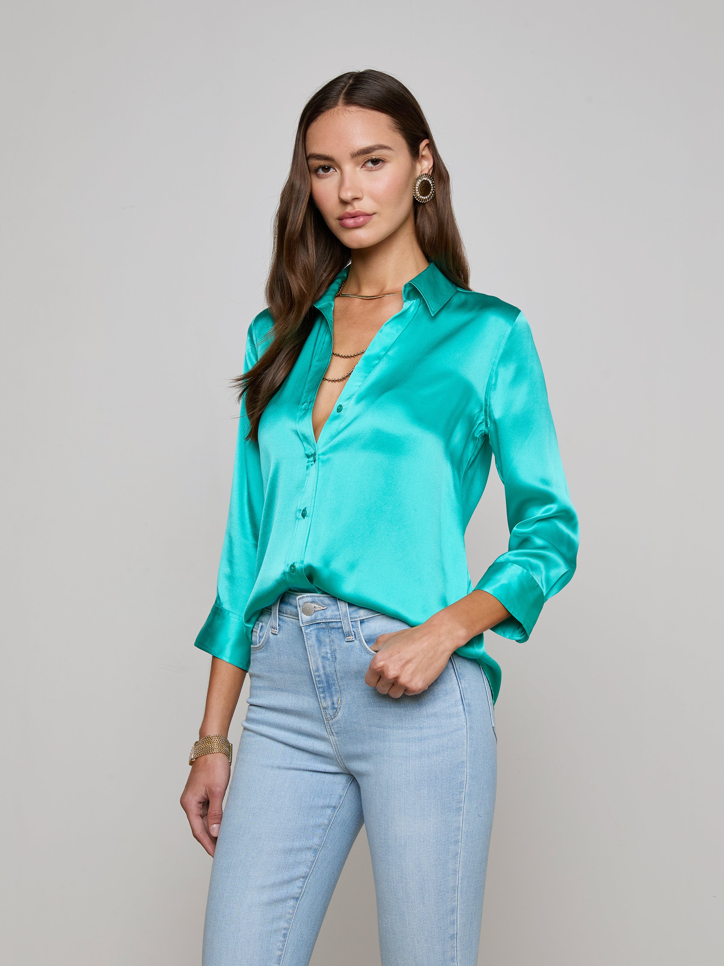 Dani Silk Blouse blouse L'AGENCE