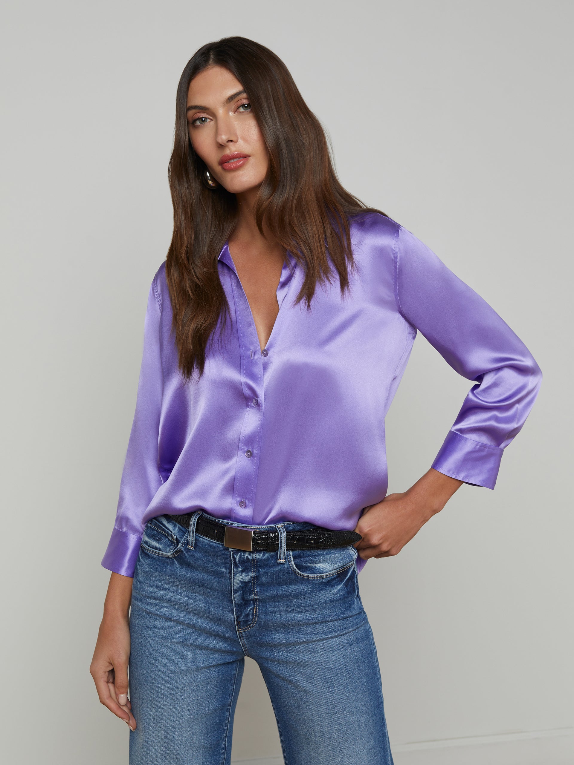 Dani Silk Blouse blouse L'AGENCE