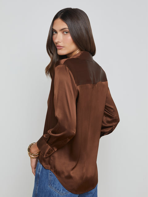 Dani Silk Blouse blouse L'AGENCE   