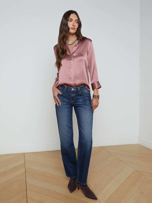 Dani Silk Blouse blouse L'AGENCE Sale