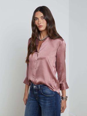 Dani Silk Blouse blouse L'AGENCE Sale