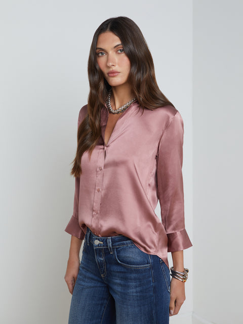 Dani Silk Blouse blouse L'AGENCE   