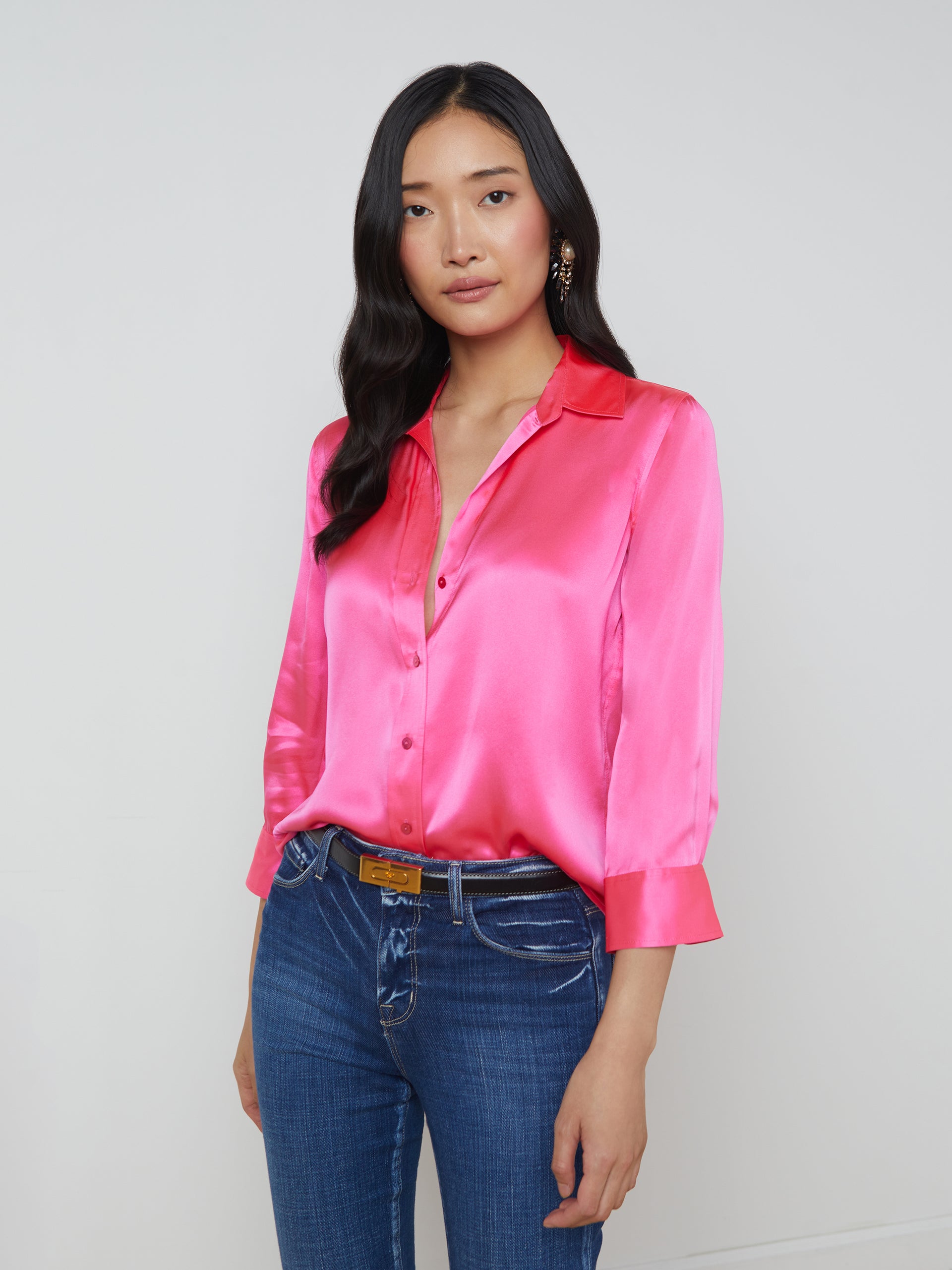 Dani Silk Blouse blouse L'AGENCE Sale   