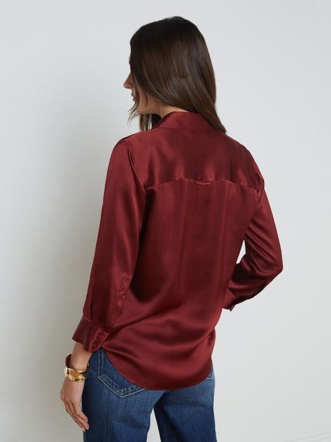 Dani Silk Blouse blouse L'AGENCE   