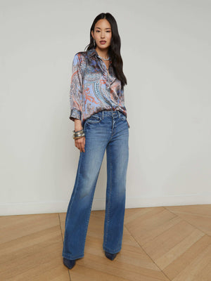 Dani Silk Blouse blouse L'AGENCE Sale