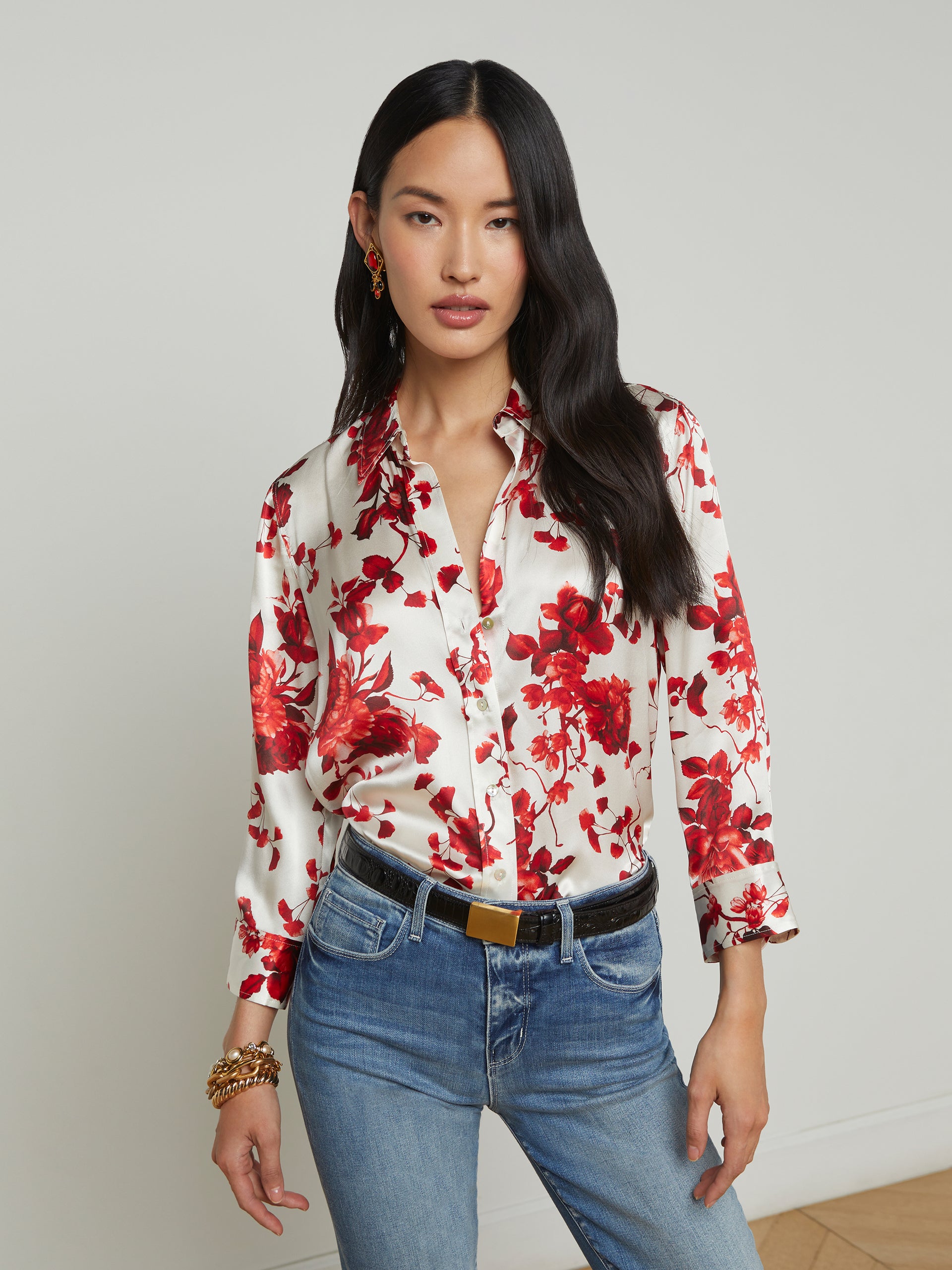 Dani Silk Blouse blouse L'AGENCE