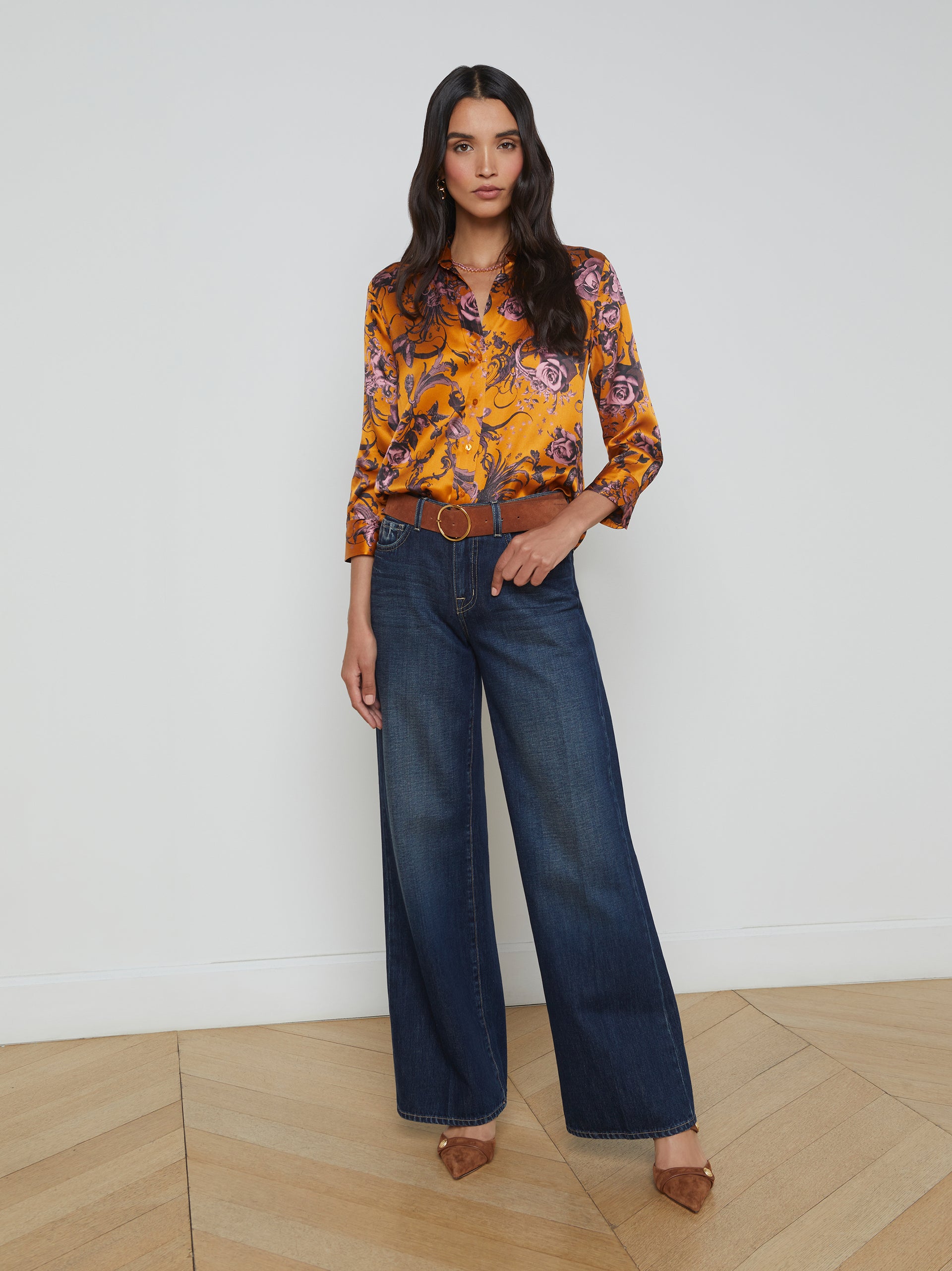 Dani Silk Blouse blouse L'AGENCE Sale