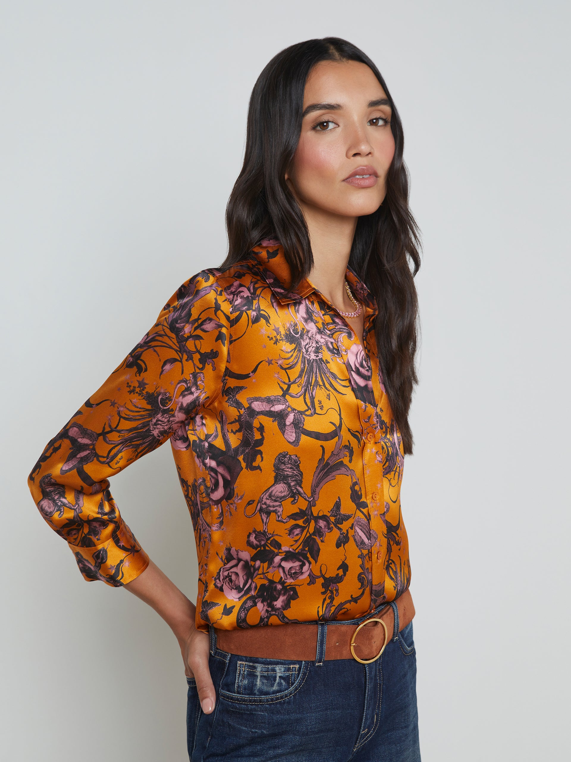 Dani Silk Blouse blouse L'AGENCE Sale