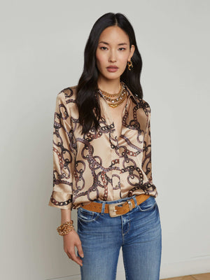 Dani Silk Blouse blouse L'AGENCE Sale