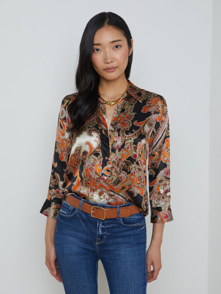 Dani Silk Blouse blouse L'AGENCE   