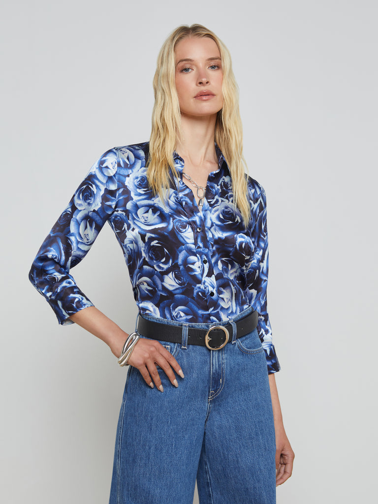 Dani Silk Blouse blouse L'AGENCE   